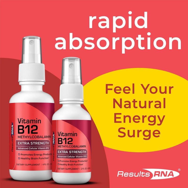 Results RNA - Advanced Cellular Vitamin B12 Methylcobalamin Supports Heart Health, Good Mood, Energy & Brain Function. Enjoy Superior Absorption Vitamin B12 Formula (4 oz - 60 Servings) 4 Fl Oz (Pack of 1)