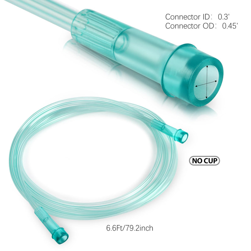 2 Pack Oxygen Mask for Face Adult with 6.6' Tube & Adjustable Elastic Strap (Size M+L-Green-2pcs) - NO Cup Size M+L-Green-2pcs - BeesActive Australia