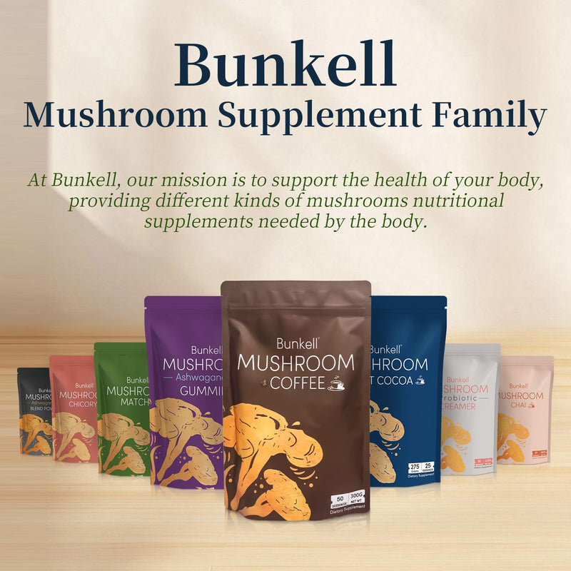 Mushroom Coffee, Adaptogenic 6 Mushrooms with Lion's Mane, Reishi, Cordyceps, Shiitake, King Trumpet & Turkey Tail, Instant Coffee Powder for Energy, Digestion & Immune Support, 30 Servings 6.35 Ounce (Pack of 1)