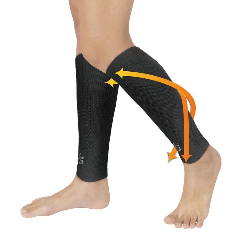 Vital Salveo Graphene Power Calf Sleeve - X-Weave Compression Support for Muscle Pain Relief(1 Pair) Medium - BeesActive Australia