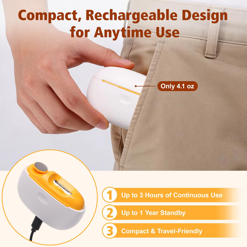 Electric Nail Clipper, 2 in 1 Nail Care Tool with Filing Function, Safe & Gentle Nail Trimmer with LED Light, Quiet and Effortless, Rechargeable for Adults & Seniors (White) Whrite - BeesActive Australia