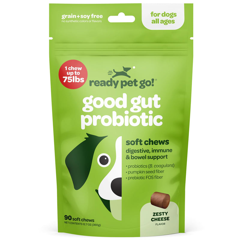Probiotic Chews for Dogs Gut Health | Tasty Pre and Probiotics for Dogs Digestive Health with Pumpkin Dog Probiotics and Digestive Enzymes | NASC Certified & Made in The USA | 90 Chews 90 Count (Pack of 1) - PawsPlanet Australia