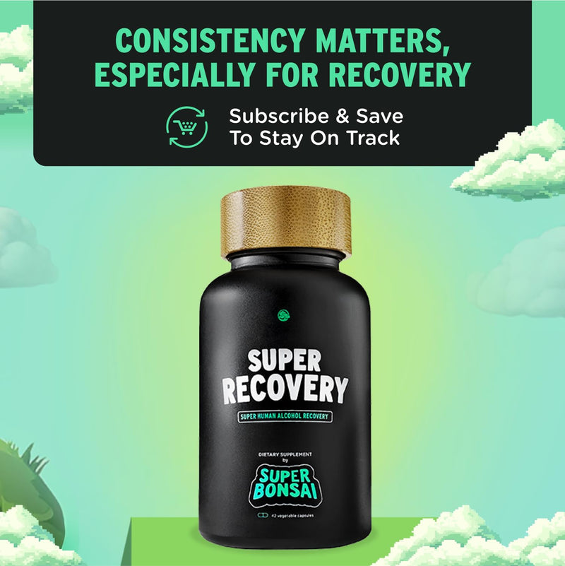 SuperBonsai Super Recovery Capsules for Post Celebration and Morning Relief - All Natural Holistic Support - 3 Capsules Taken Before Drinking and an Optional Serving After (14 Servings) 42 Count (Pack of 1) - BeesActive Australia