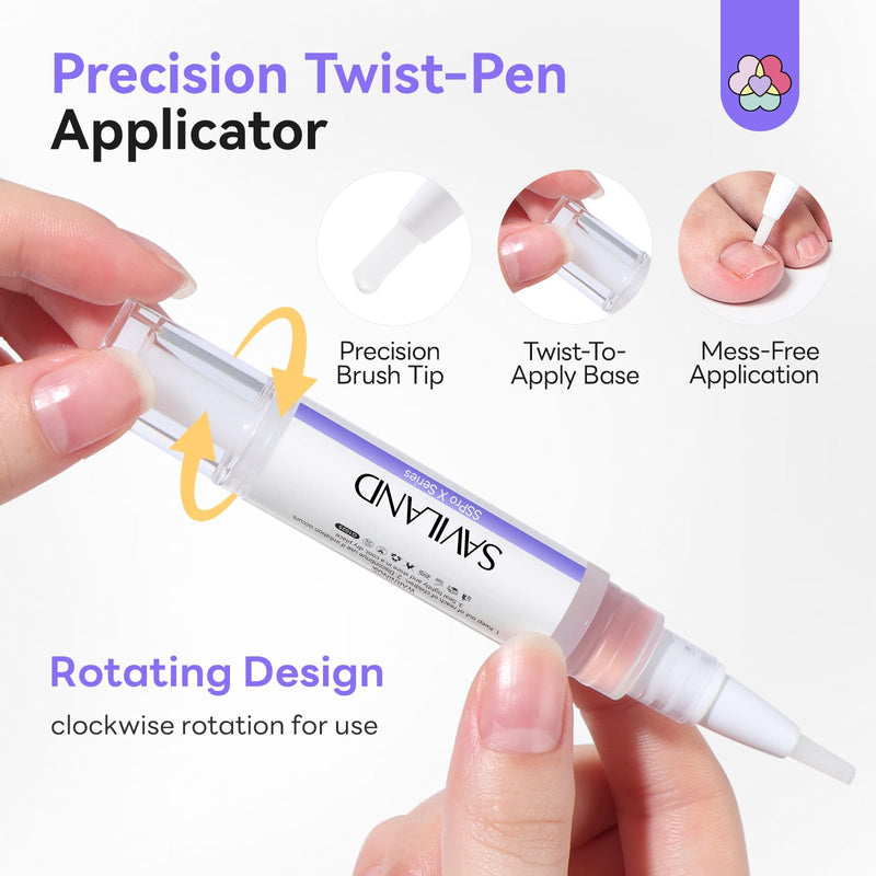 SAVILAND Toenail Fungus Pen Extra Strength: 2X Extreme Nail Repair 25% Undecylenic Acid 1% Tolnaftate Nail Fungus Pen for Damaged Yellow Discolored Thick Foot Toe Nails Softener Treatment Solution - BeesActive Australia