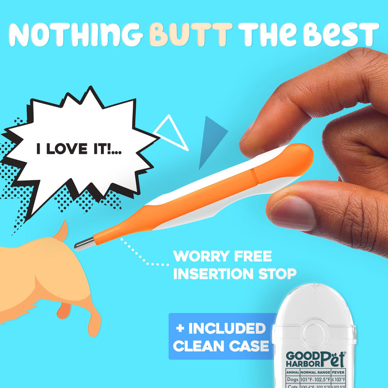 GoodHarborPet-OnlyTemp Ultra-Fast 10s Read, IP55 water resistant - Precision Rectal Thermometer for Pets - BeesActive Australia