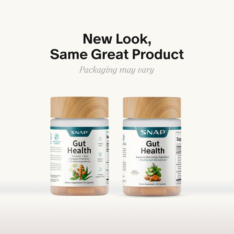 Snap Supplements Gut Health Lipase Supplement, Probiotic, 50 Vegan Capsules | Gut Health Lipase Supplement for Women & Men, Digestive Enzymes, Bloating & Irregularity Support, Zinc for Immune Health