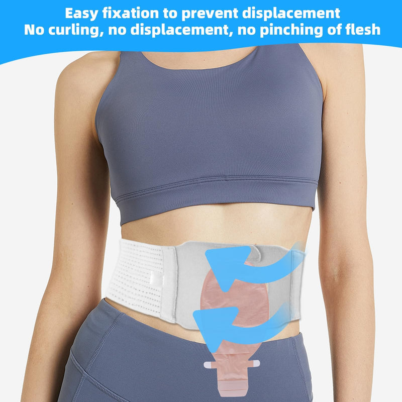 Ostomy Support Belt, Adjustable Stoma Support Belt Medical Ostomy Hernia Belt, Ileostomy Belt, Abdominal Ostomy Hernia Binder Supplies, Universal Ostomy Belt Helps Protection Ostomy Bag(Gray,M) M