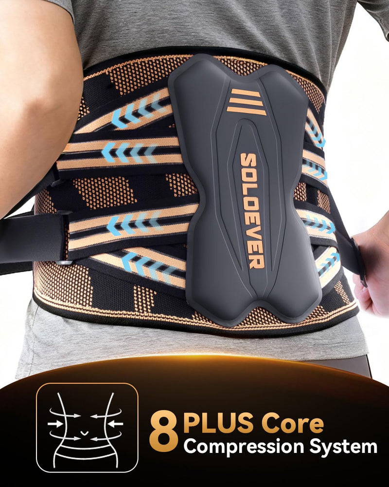 Copper-Infused Back Brace for Men Lower Back Pain Relief [Medical-Grade & Stronger Support] Lumbar Support Belt with Support System for Women - Back Support Brace for Heavy Lifting and Work L: Waist 35.4 - 41.3 (90-105CM) - BeesActive Australia