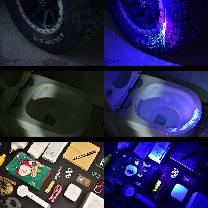 UV Flashlight Black Light, 12 LED Rechargeable 395nm UV Blacklight Pet Urine Detector for Dog/Cat Urine, Dry Stains, Bed Bug, Resin Curing, Scorpions Finder Handheld Black Light - BeesActive Australia