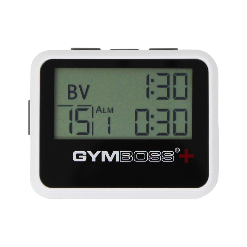Gymboss Plus Interval Timer and Stopwatch and Gymboss Watchstrap - Bundle (White/Gray) White / Gray - BeesActive Australia
