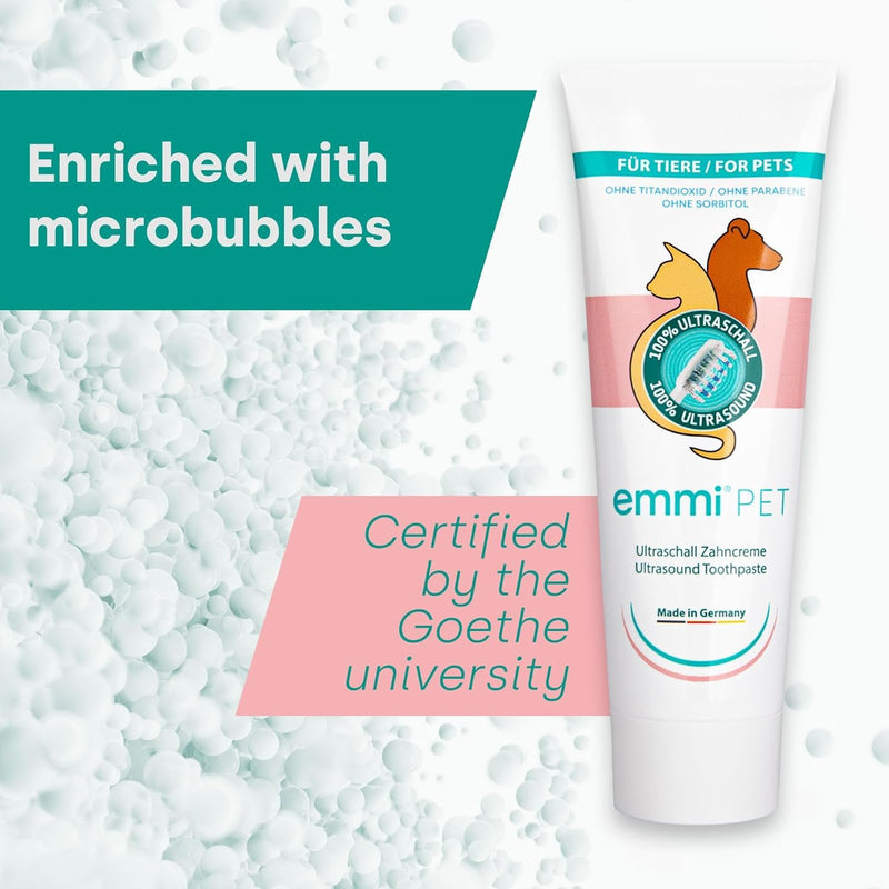 Emmi-pet 3X Dog Toothpaste for Ultrasonic Toothbrush I Dog Toothpaste Suitable for All Dog Breeds of All Ages I Vegan, Free from Nanomaterials & Microplastics I Without Animal Testing I 75 ml 1 count (Pack of 3)