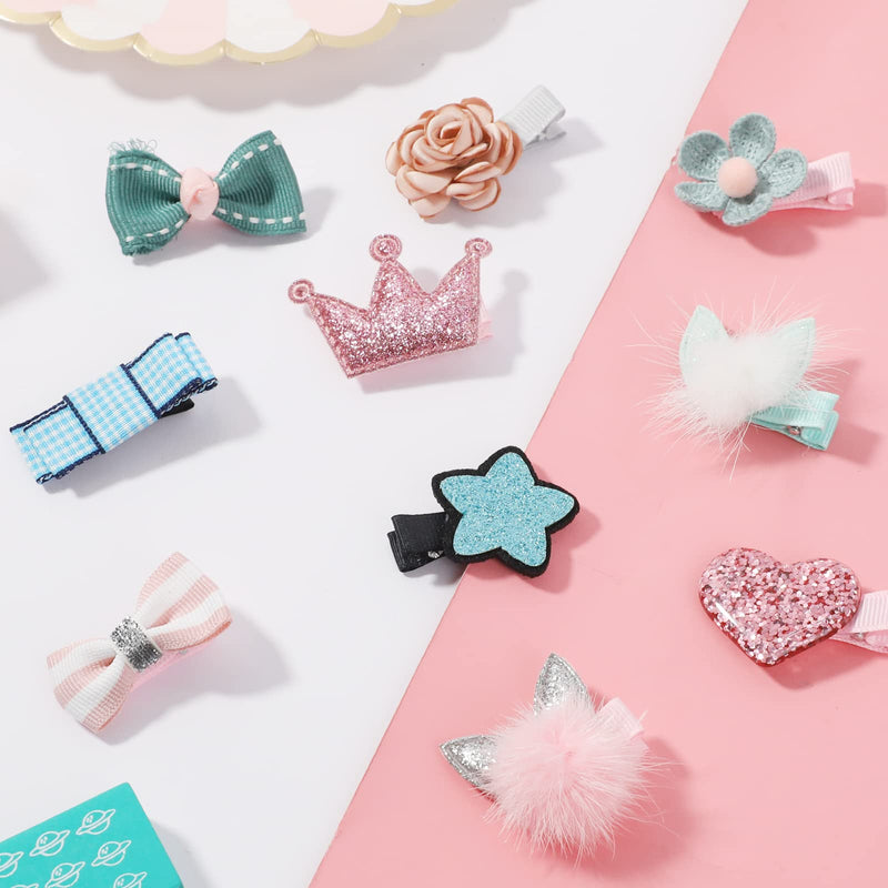 10 Pcs Dog Hair Clips Small Dog Hair Bows Cute Dog Hair Grooming Accessories Girls Puppies Hair Barrettes Flower Crown Hairpin Cat Topknot Pet Headdress Dog Grooming Bowknot for Kitten Pet Small Dog pink and blue - BeesActive Australia
