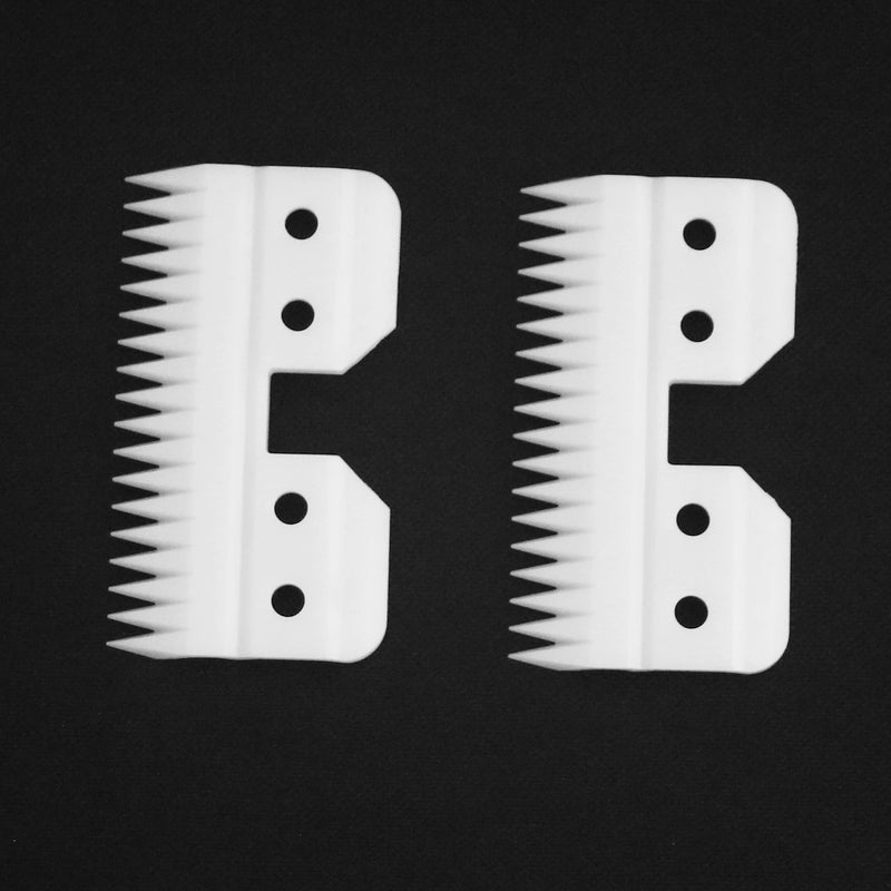 4pcs Oster Fast Feed Clipper Ceramic Blade - Pet Dog Cat Grooming Clipper Replacement Blades, for A5 Trimmer Series, for Andis 18 Teeth Detachable Ceramic Blade Part, for Wahl KM2 KM5 KM10 - BeesActive Australia