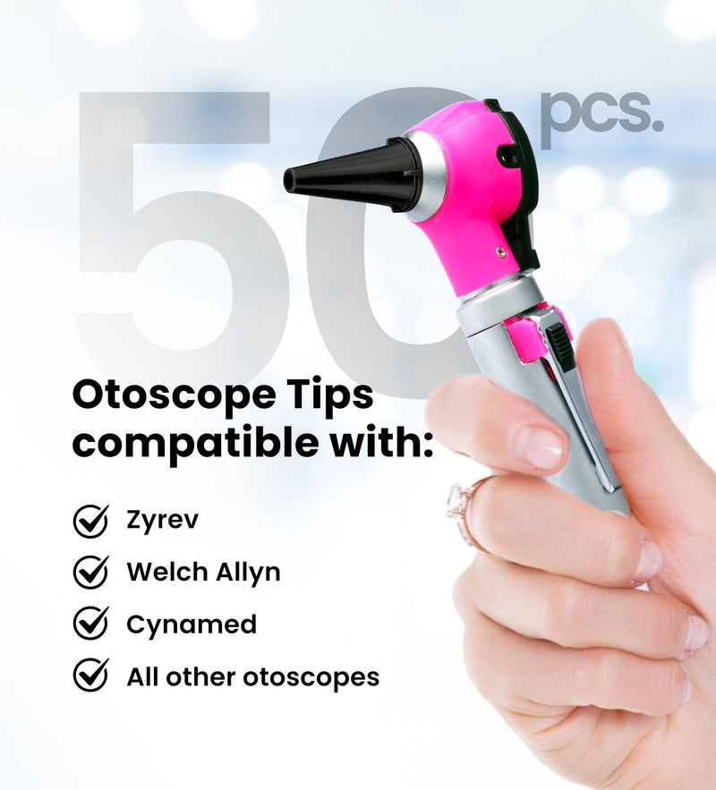 Zyrev ZetaLife Otoscope Cover Plastic Otoscope Specula Tips, Disposable Ear Specula Pack of 50 2.5/4 mm Disposable Covers - BeesActive Australia