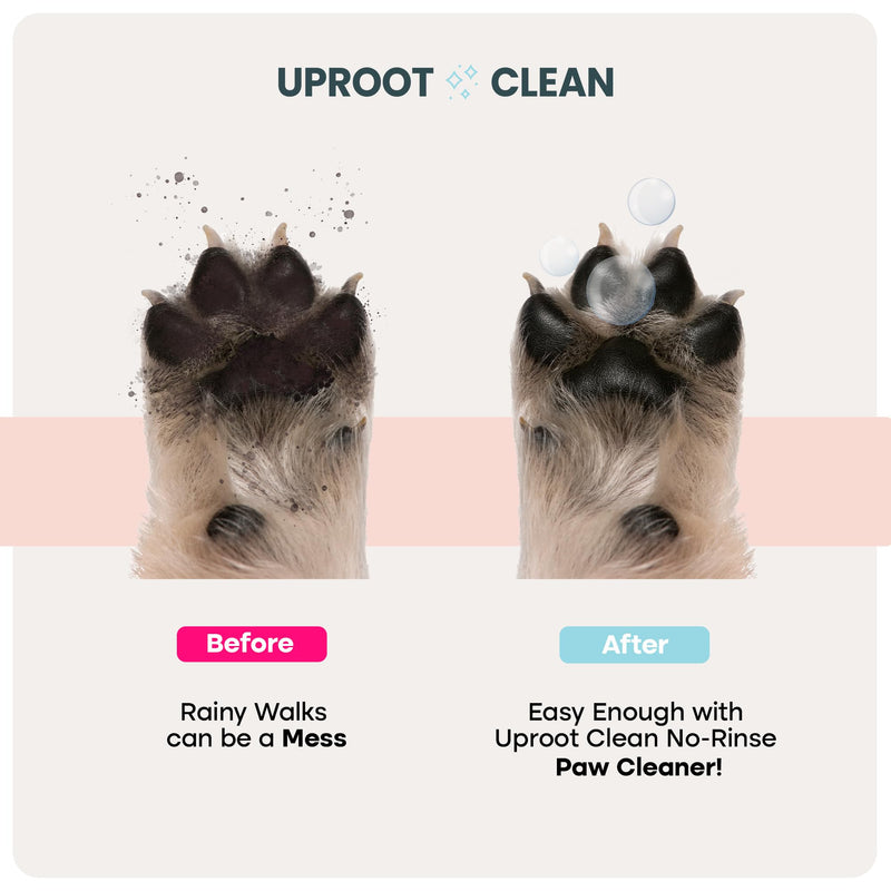 Uproot Clean Dog Paw Cleaner - No-Rinse Paw Cleaner for Dogs - Easy Dog Paw Washer with Bristle Brush - Fragrance-Free Dog Foot Washer for Home and On-the-Go - Hypoallergenic & Safe for All Dogs - BeesActive Australia