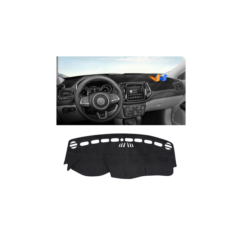 Autorder Dashboard Cover Mat for Jeep Compass 2017-2020 2021 Accessories Dash Cover Upgrade Flannel Dash Mat Sunshade Glare UV Rays Protector 2017-2021 Jeep Compass