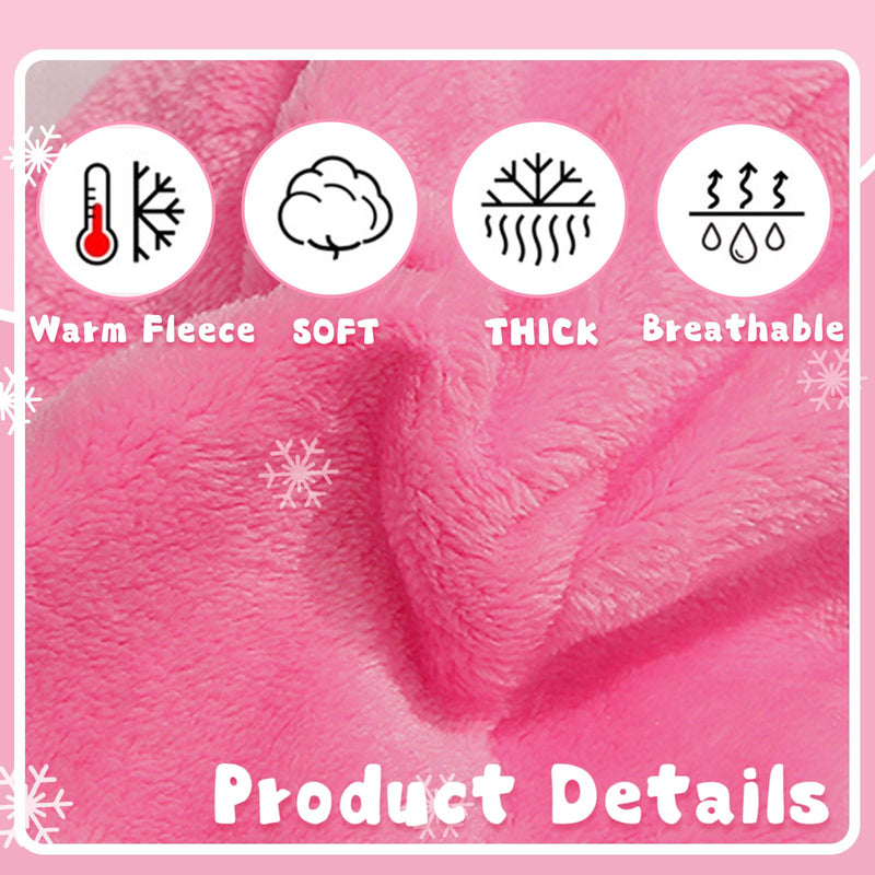 Winter Dog Dress for Small Dogs Girl Puppy Sweater Dog Sweater Fleece Warm Puppy Sweater with Leash Hole Cute Pink Dog Clothes Bowtie Chihuahua Sweater Pet Dog Oufit XXS Dog Sweater (XX-Small) pink dress XX-Small