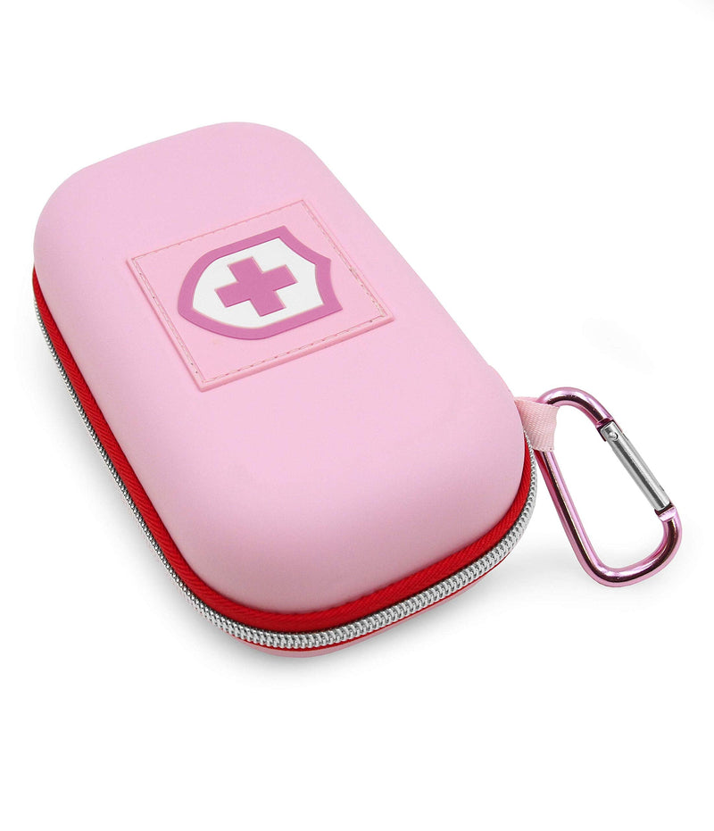 CASEMATIX Pink Compact Insulated Asthma Inhaler Travel Bag Case Compatible with Chamber Inhaler Spacer, Masks and More - Does Not Fit Spacers Longer Than 6.25 inches, Includes CASE ONLY - BeesActive Australia