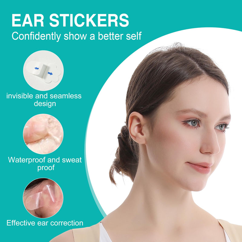 Cat Claw Elf Ear Patches 30 Pcs, Invisible Ear Correction Stickers for Stick Out Ears, Pointed Ear Shaping Kit for Fantasy Cosplay & Daily Style (30 Count) - BeesActive Australia