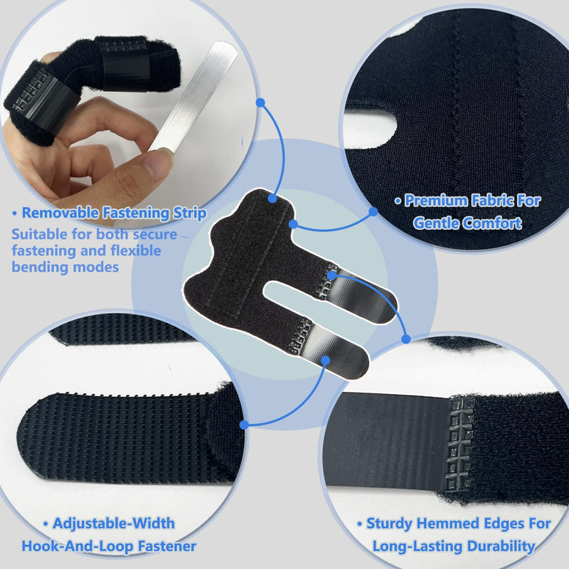 2 Pack Adjustable Trigger Finger Splints, Support for Arthritis, Tendonitis, and Hand Injuries – Ideal for Index, Middle, and Ring Fingers, Comfortable Night & Day Use - BeesActive Australia