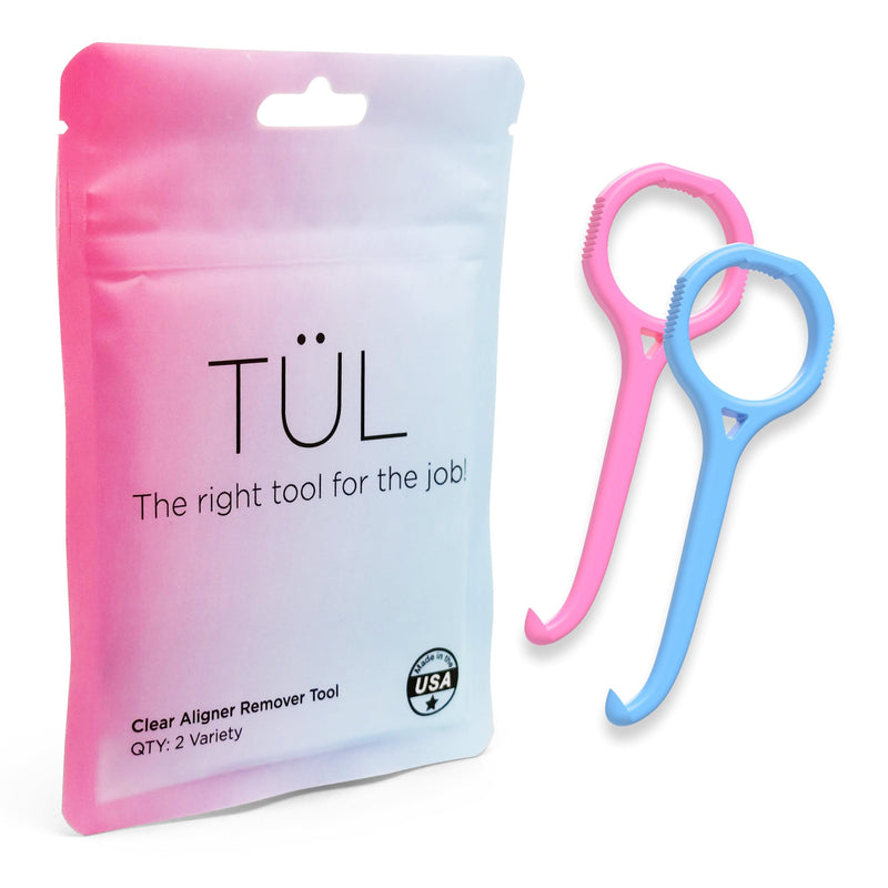 T√úL | Only Invisalign Remover Tool Made in the USA | Lifetime Replacements | Ortho Recommended Aligner Remover Tool & Retainer Remover Tool | Variety 2 Pack | Top Invisalign Accessories