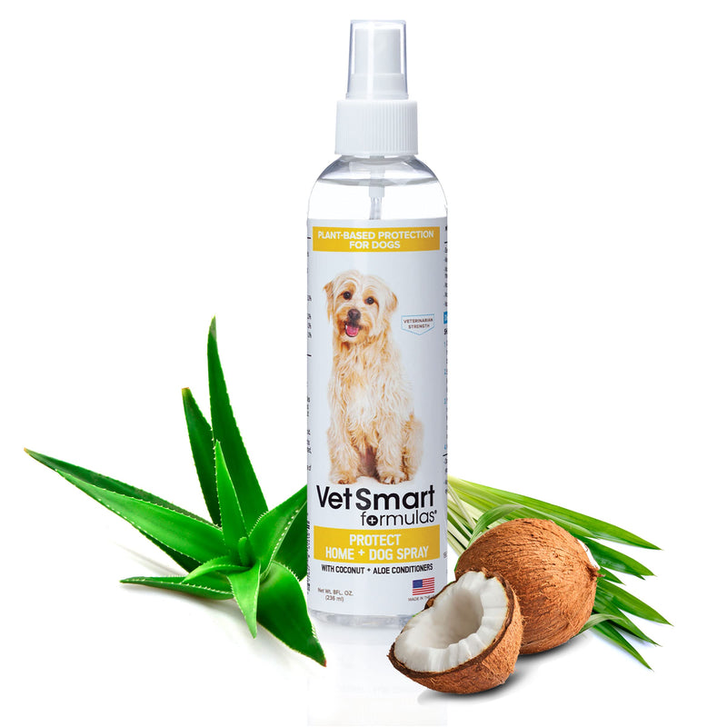 Protect Home + Dog Spray; Eliminate Scratching, Itching, and Hot Spots and Keep Your Home Safe and Smelling Great; Plant-Based All-Natural Formula - Made in USA