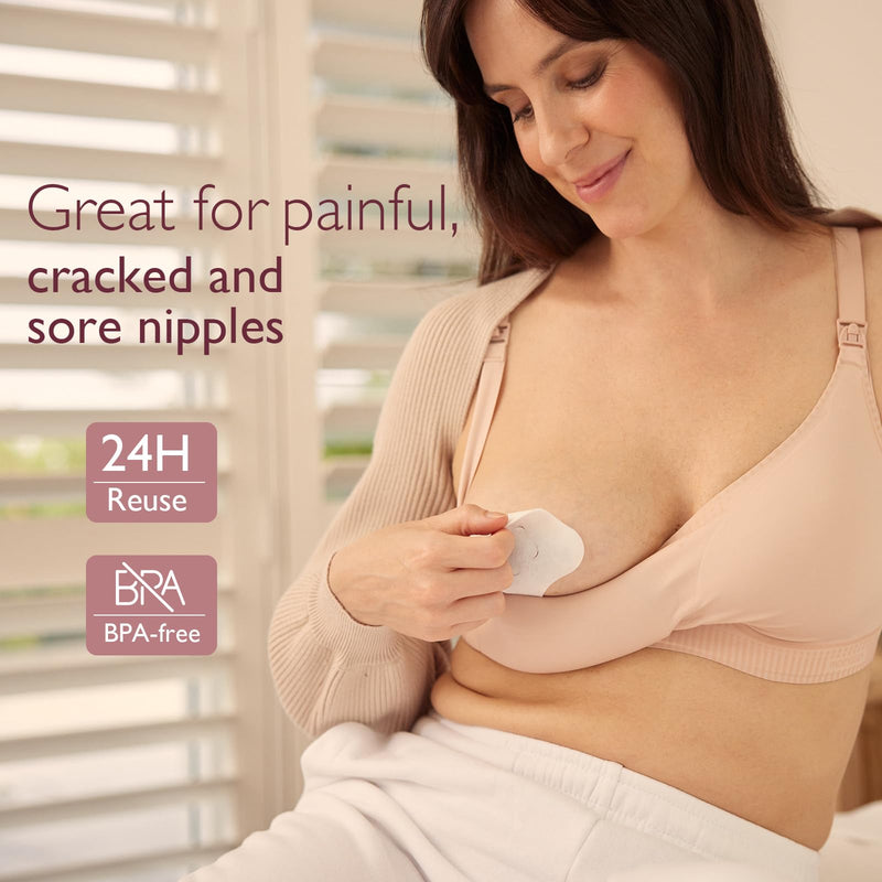 Momcozy Soothing Gel Pads, Instant & Long Cooling Relief for Sore Nipples, Made without BPA, Hydrogel Pads with Lanolin for Breastfeeding, 6 Count 6 PCS - BeesActive Australia