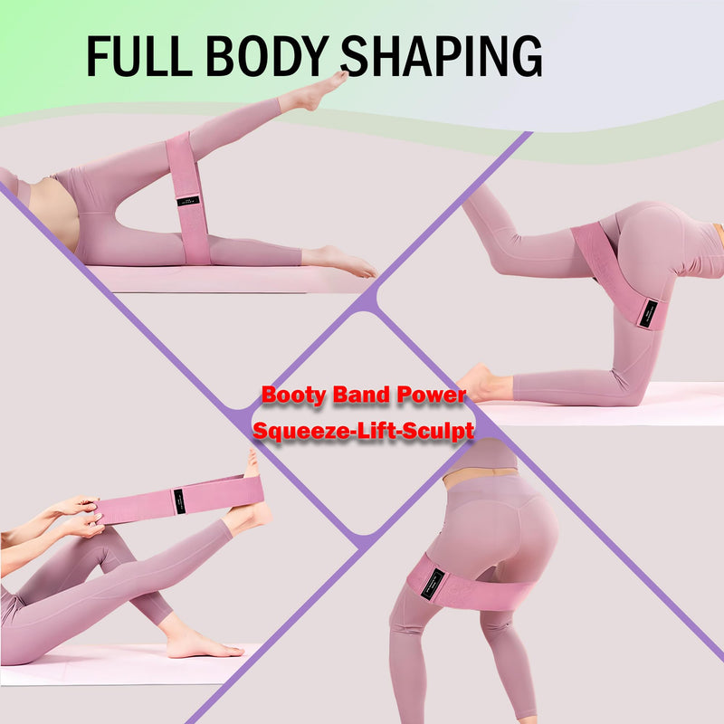Full Body Resistance Bands Set for Women & Men, Professional Upper & Lower Body Workout Bands for Arms, Legs, Glutes, Yoga, Strength Training, Home Gym Fitness Equipment GreenPurple 4pcs - BeesActive Australia