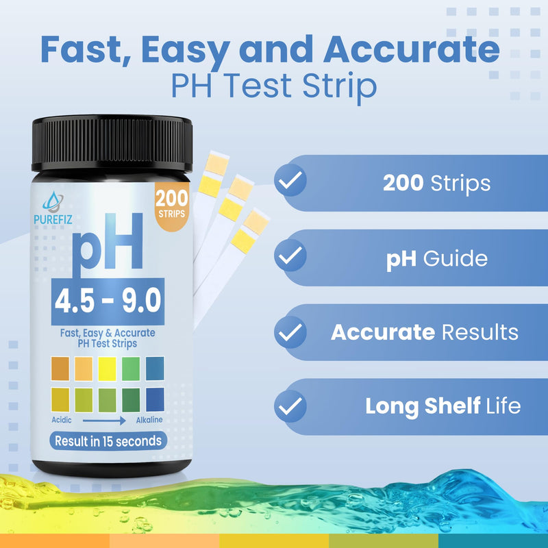 pH Test Strips for Urine & Saliva – 200 Easy-to-Use Strips for Fast, Accurate pH Testing at Home, Get Clear Acid-Alkaline Balance Results in Seconds, Perfect for Tracking Your Body's pH, 4.5-9.0 Range pH 4.5-9.0 (200 Pack) - BeesActive Australia