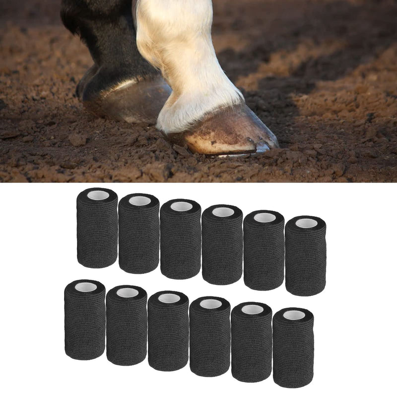 12Pcs Self Adherent Wrap Cohesive Bandages,Athletic Elastic Cohesive Bandage Wrap Latex Elastic Self Adhesive Wrap for Cows Dogs Horses 10Cm - BeesActive Australia