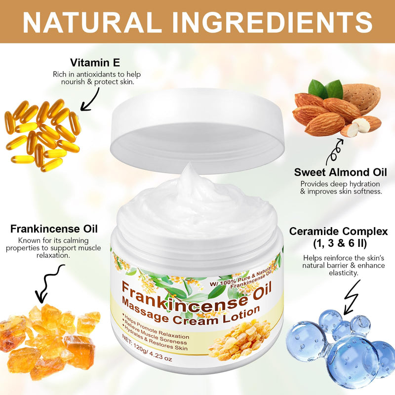 Frankincense Balm for Anti-Aging, Muscle Support – Deep Moisturizing Frankincense Cream for Sensitive Skin, Dry Skin – Skincare Moisturizer for Men & Women - BeesActive Australia