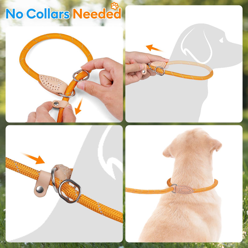 Grand Line Retriever Leash with Pull Stop, 150 cm Moxon Leash Reflective Dog Leash, Safe Durable Training Leash Moxon Leash for Small Medium and Large Dogs - 10mm, Gray-Green 1x150 cm (Pack of 1) - BeesActive Australia