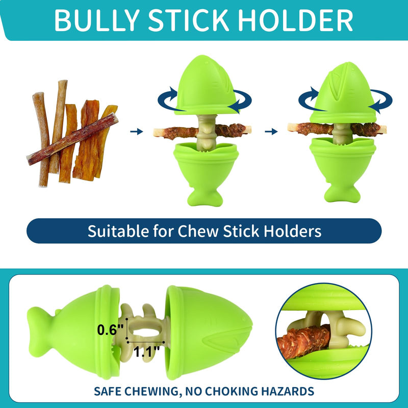 3 in 1 Dog Treat Dispenser Toy, Bully Stick Holder for Dogs, Adjustable Dog Puzzle Toy, Indestructible Dog Treat Toy, Dog Food Dispenser Toys, Interactive Dog Toys Dog Puzzle Feeder - BeesActive Australia