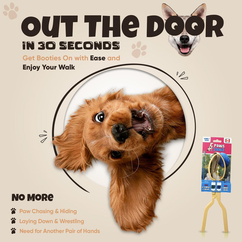 Slip into Dog Booties with One Hand | Fitting Tool for Paws Dog Boots & Other Booties for Hot Pavement, Rain, Winter & Snow Protection; Paws Jawz Medium for Small or Medium Booties - BeesActive Australia