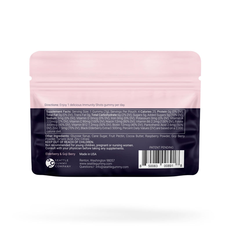 SGC Immunity Shots Elderberry Multivitamin Gummies, 12-Pack