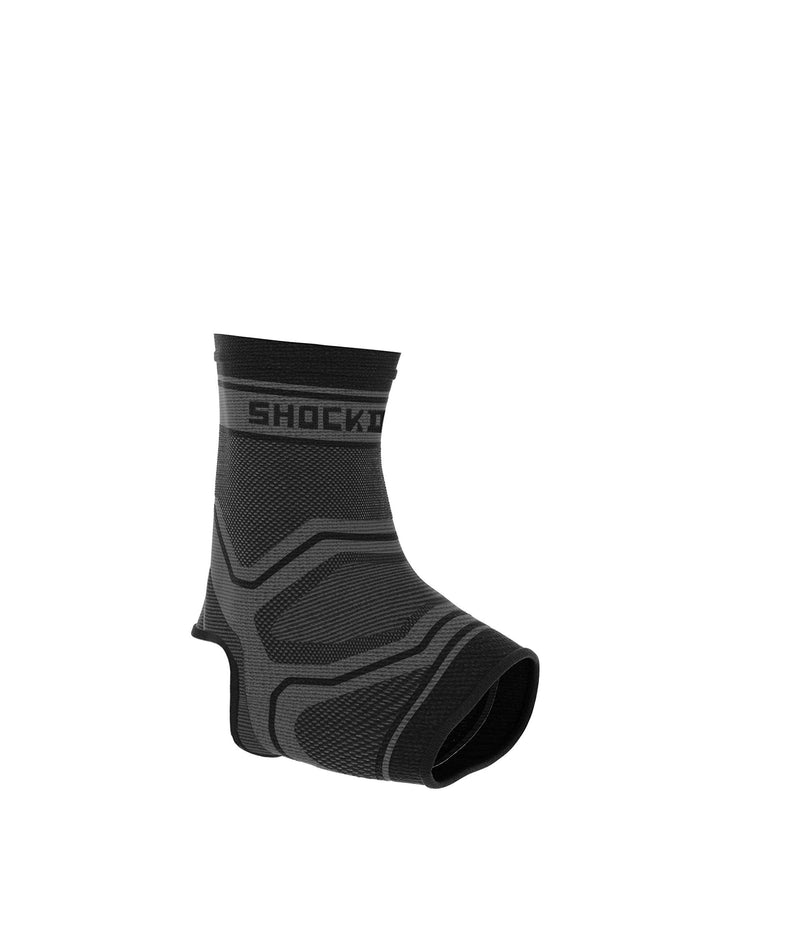 Shock Doctor Compression Knit Ankle Sleeve Medium Grey/Black - BeesActive Australia