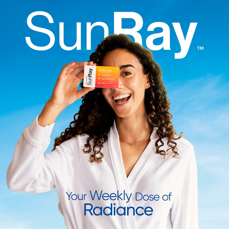 Sunray® Calcifediol Vitamin D Supplement | Fast-Acting Once-Weekly Vitamin D | High Bioavailability 25-Hydroxyvitamin D | Immune, Mood, Bone & Muscle Support | 4 Capsules 4 Count (Pack of 1)