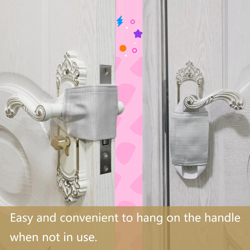 Door Silencer & Baby Door Latch Cover - Quiet Close Cushion Pads Prevent Slamming & Locking, Noise-Reducing Door Closer for Toddler Safety (3-Pack, Light Gray, 4.1x3.1in) 4.1*3.1 inches 3 - BeesActive Australia