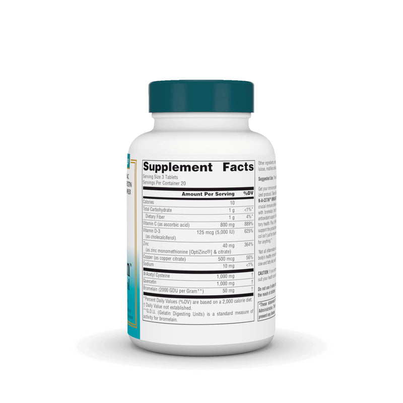 Source Naturals Wellness N-A-Cetin Immune Protocol, 60 Tablets | NAC Quercetin Complex | Crucial Immune Defense*