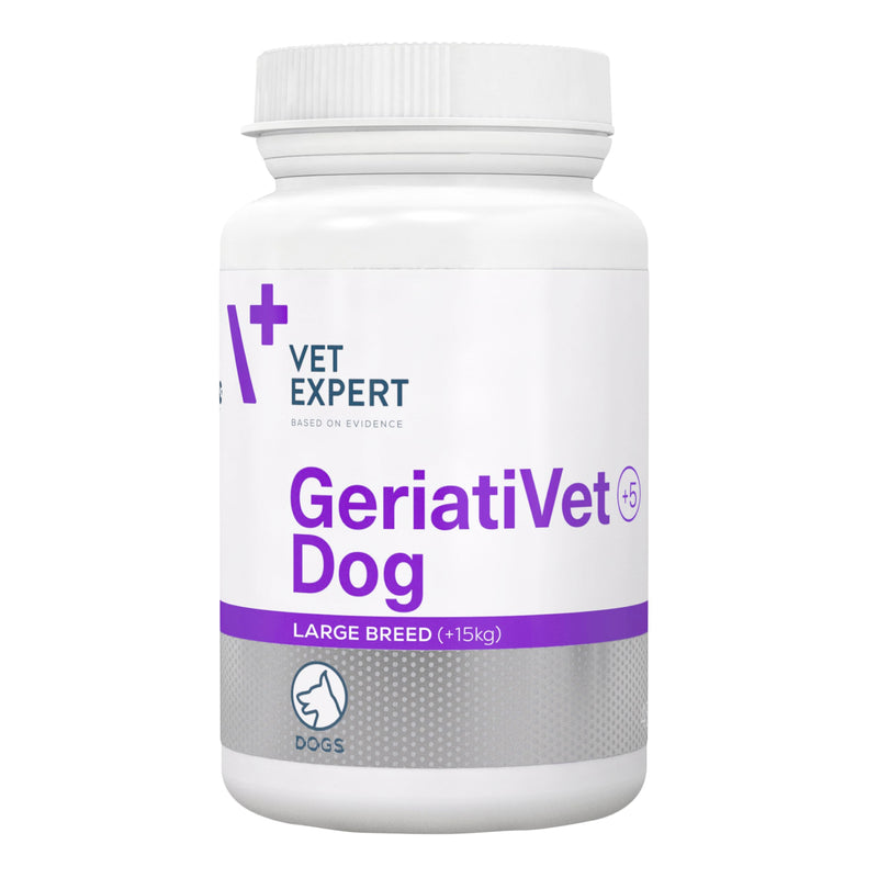 Vet Expert Geriativet Large Breed Senior Dog Supplement – Enhances Energy Metabolism, Joint Health, and Immune Function 45 capsules