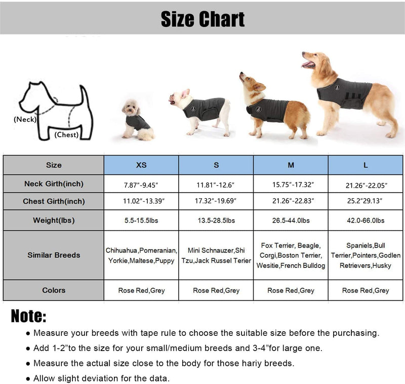 Mint Dog Coat for Anxiety Relief, Lightweight Wrap Helmet for Dogs with Anxiety (XS, Rose Red) XS - BeesActive Australia