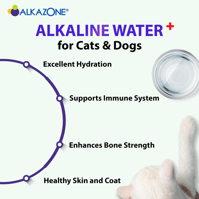 Alkazone Alkaline Water Drops for Cats and Dogs | Provide Essential Minerals | Support Optimal Health | Tasteless & Flavorless | 1 Pack Yields 20 Gallons | Serving Size 3 Drops