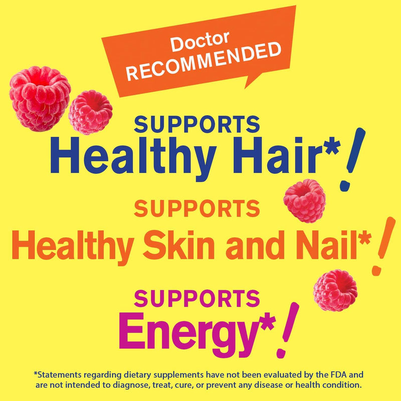 WellYeah High Potency Biotin 10,000 mcg Gummies - for Stronger Hair, Skin & Nails - Vegan-Friendly, Gluten-Free, Non-GMO, and Delicious Berry Flavor - 60 Gummies (Pack of 2) 60 Count (Pack of 2)