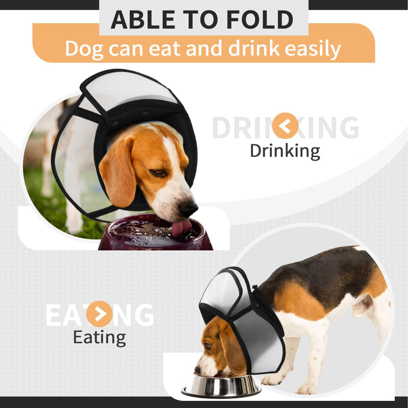 Kuoser Neck Brace Dog Soft, Leak Protection Protective Collar Dog, Comfy Cone Dog, Adjustable Neck Brace for Dogs After Surgery, Breathable Pet Elizabethan Neck Brace Cat, Black, M (Neck: 28-36cm; Depth: 20cm) - BeesActive Australia