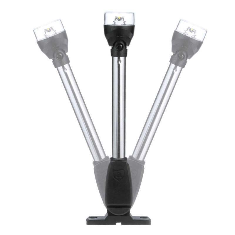 attwood 5557-PV12A7 All-Round LED Fold Down Navigation Light Black Base, 12-Inch 12" - BeesActive Australia