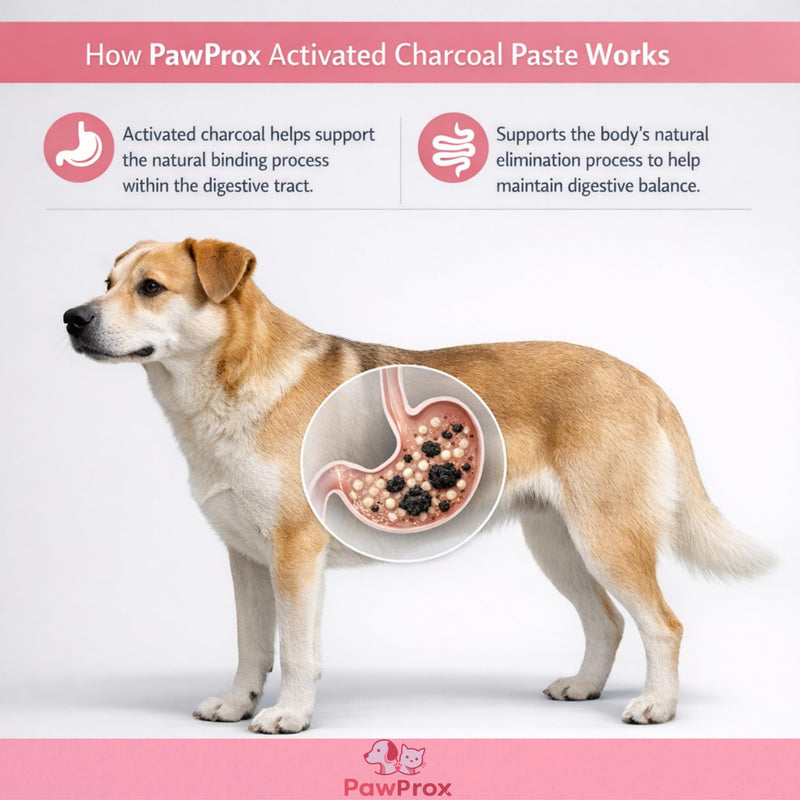 PawProx Activated Charcoal Gel for Dogs for Poisoning, 30 cc Dog First Aid Activated Charcoal, Animal Use Only Dogs and Cats Poisoning First Aid