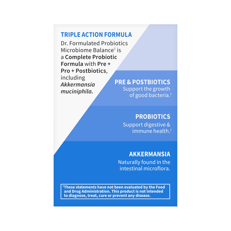 Garden of Life Dr. Formulated Microbiome Balance Probiotic, 50B CFU, 30ct | Pre, Pro & Postbiotics, 12 Probiotic Strains, Digestive Health, Immune Support, Non-GMO, Gluten-Free, Vegetarian