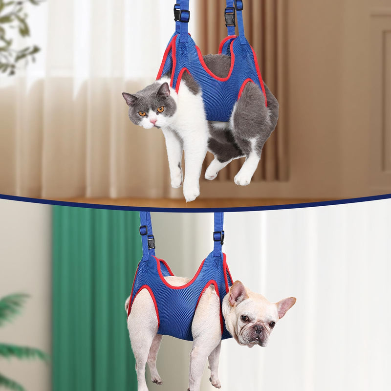 Cat Dog Grooming Hammock for Pet Grooming Sling,Dog Nails Clip Harness Bathing Harness,Cat Claw Cutting Hammock(S) S - BeesActive Australia