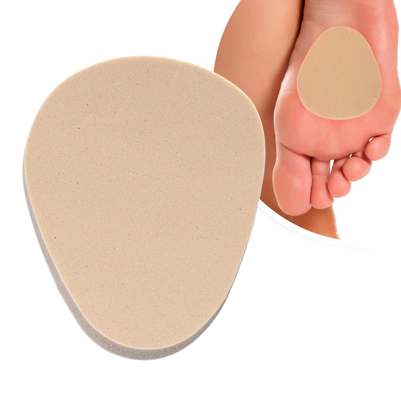 Metatarsal Firm Tan Foam Foot Pad - 1/4" Thick Foam Pad Cushions - 6 Pairs (12 Pieces) 2.25 Inch wide x 2.75 Inch long