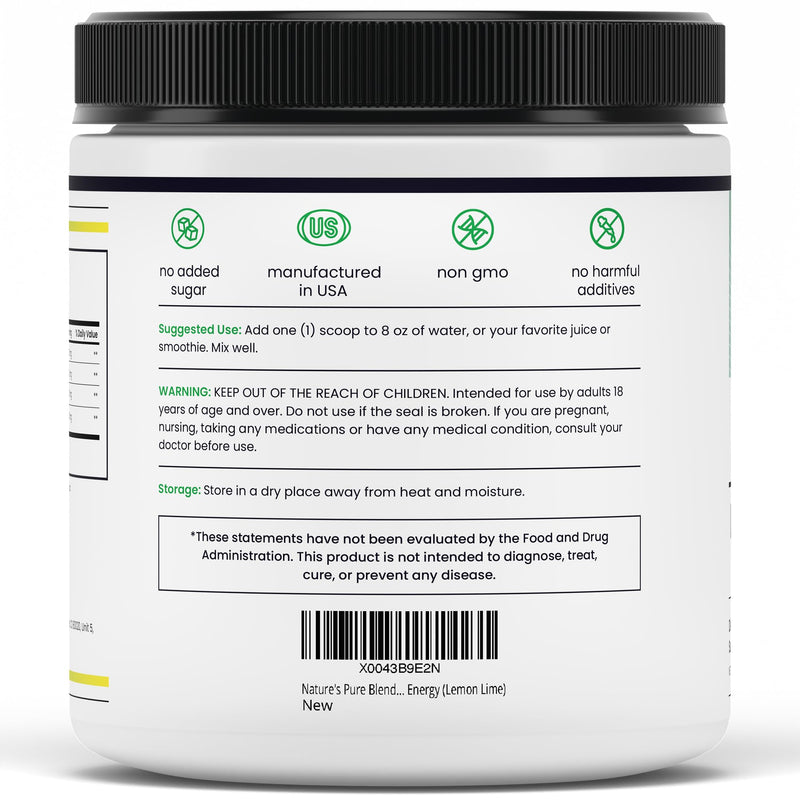 Nature's Pure Blend Liquid Nitric Oxide Supplements for Men ‚Äì L-Arginine Powder ‚Äì Nitric Oxide Booster & Circulation Supplement ‚Äì Blood Flow Support, L Arginine and L Citrulline ‚Äì 5000 MG Lemon Lime Nitric Oxide